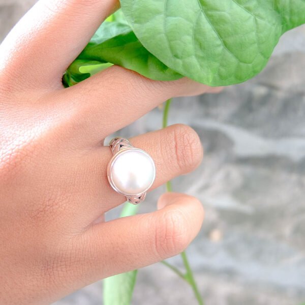 Buy online Elegant Pearl & Cross Silver Ring from Precious Jewellery for  Women by Cara Design House for ₹2999 at 0% off | 2024 Limeroad.com