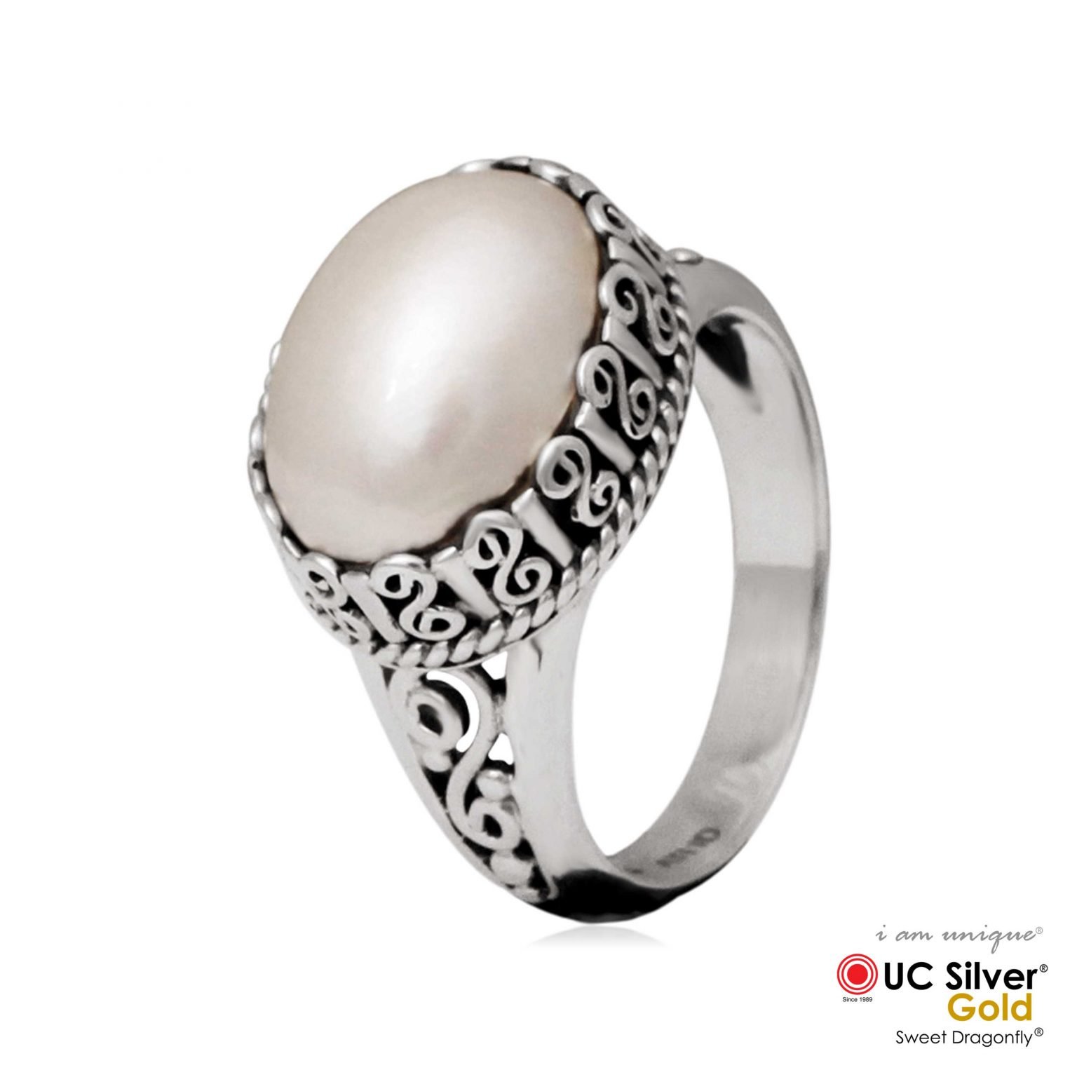 Two Tone Ring - S 252 A TT - UC Silver & Gold Bali